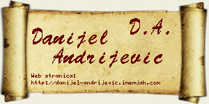 Danijel Andrijević vizit kartica